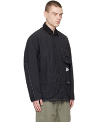 Blouson aviateur en nylon noir Barbour