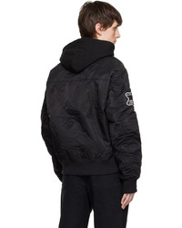 Blouson aviateur en nylon noir Axel Arigato