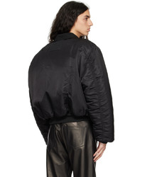 Blouson aviateur en nylon noir VTMNTS