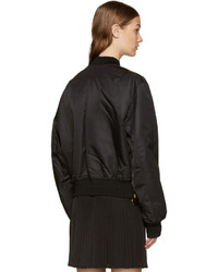 Blouson aviateur en nylon noir Givenchy
