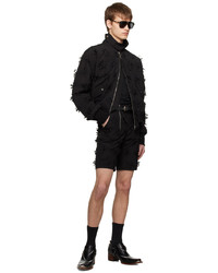 Blouson aviateur en nylon noir JUNTAE KIM