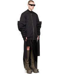 Blouson aviateur en nylon noir Rick Owens