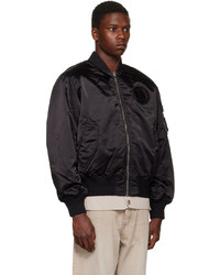 Blouson aviateur en nylon noir Études