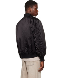 Blouson aviateur en nylon noir Études