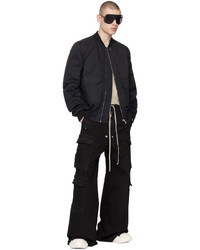 Blouson aviateur en nylon noir Rick Owens DRKSHDW