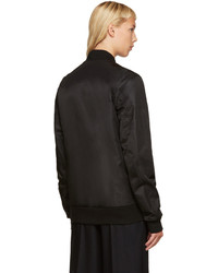 Blouson aviateur en nylon noir Palm Angels