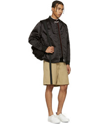 Blouson aviateur en nylon noir Acne Studios