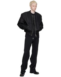 Blouson aviateur en nylon noir Han Kjobenhavn