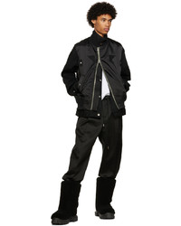 Blouson aviateur en nylon noir Sacai