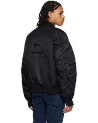 Blouson aviateur en nylon noir Won Hundred