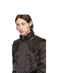 Blouson aviateur en nylon noir Rick Owens