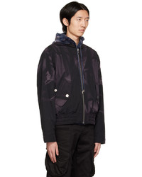 Blouson aviateur en nylon noir JiyongKim