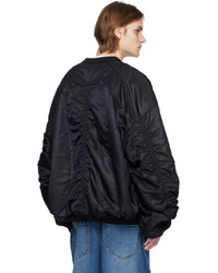 Blouson aviateur en nylon noir Juun.J