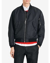 Blouson aviateur en nylon noir Burberry