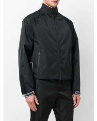 Blouson aviateur en nylon noir Prada