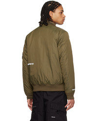 Blouson aviateur en nylon olive AAPE BY A BATHING APE