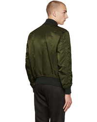 Blouson aviateur en nylon olive Burberry