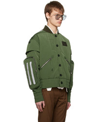 Blouson aviateur en nylon olive JUNTAE KIM