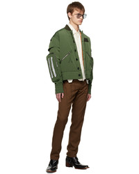 Blouson aviateur en nylon olive JUNTAE KIM