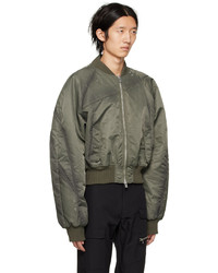 Blouson aviateur en nylon olive Heliot Emil