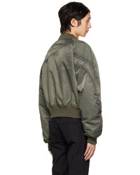 Blouson aviateur en nylon olive Heliot Emil