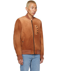 Blouson aviateur en nylon tabac Belstaff