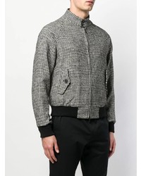 Blouson aviateur en pied-de-poule gris Tagliatore