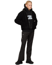 Blouson aviateur en polaire noir C2h4