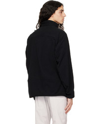 Blouson aviateur en polaire noir Snow Peak