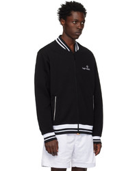 Blouson aviateur en polaire noir Sergio Tacchini