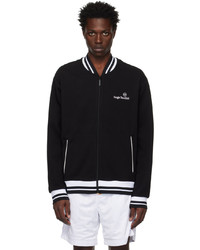 Blouson aviateur en polaire noir Sergio Tacchini