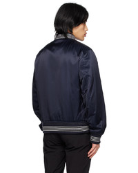 Blouson aviateur en satin bleu marine rag & bone