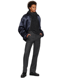 Blouson aviateur en satin bleu marine We11done