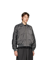 Blouson aviateur en satin gris Random Identities