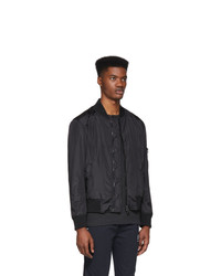 Blouson aviateur en satin noir BOSS