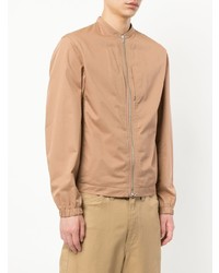 Blouson aviateur en sergé marron clair Lemaire