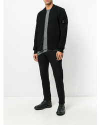 Blouson aviateur en tricot noir Stone Island Shadow Project