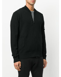 Blouson aviateur en tricot noir Stone Island Shadow Project