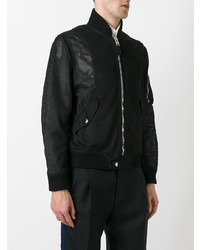 Blouson aviateur en tulle noir Givenchy