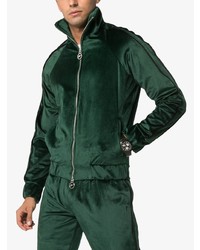 Blouson aviateur en velours vert foncé Prevu