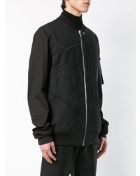 Blouson aviateur géométrique noir Rick Owens