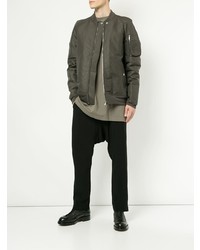 Blouson aviateur gris foncé Rick Owens