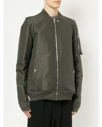 Blouson aviateur gris foncé Rick Owens