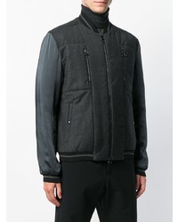 Blouson aviateur gris foncé Lanvin