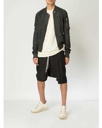 Blouson aviateur gris foncé Rick Owens