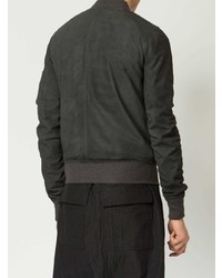 Blouson aviateur gris foncé Rick Owens