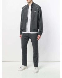 Blouson aviateur gris foncé Z Zegna