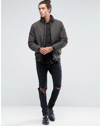 Blouson aviateur gris Esprit