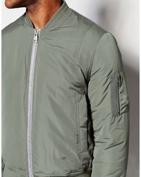 Blouson aviateur gris Asos