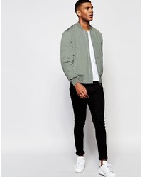 Blouson aviateur gris Asos